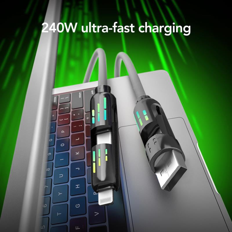 كابل USB C 4 في 1 بقوة 240 واط